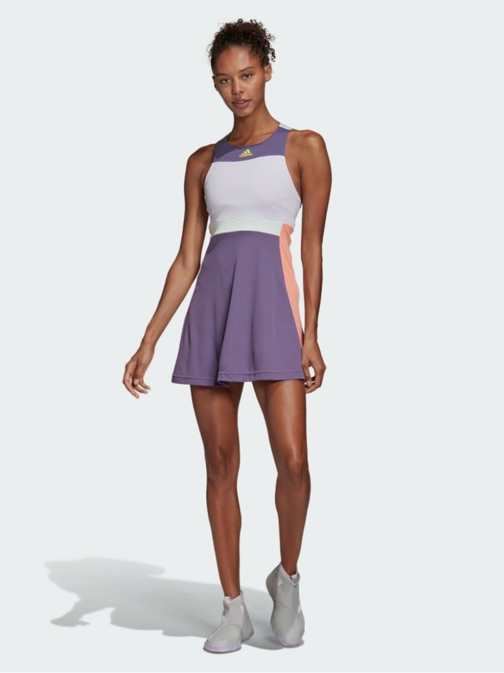 adidas womensColorblock Athletic Dress - Purple & Lavender